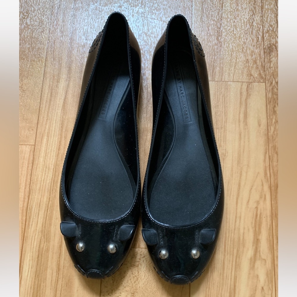 Marc Jacobs Black “Jelly” Mouse Flats 40
